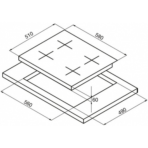 Варочная поверхность Korting HIB 6409 B