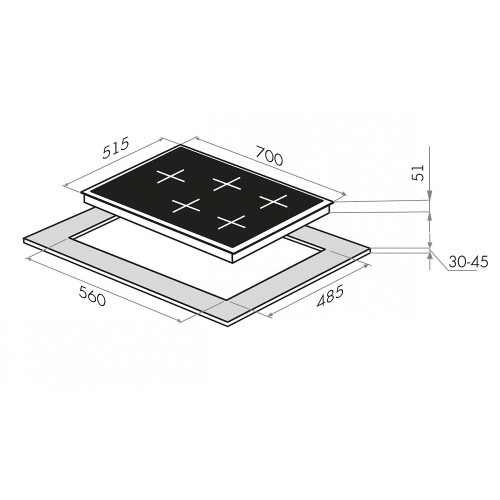 Варочная поверхность MAUNFELD EGHE.75.33CB/G