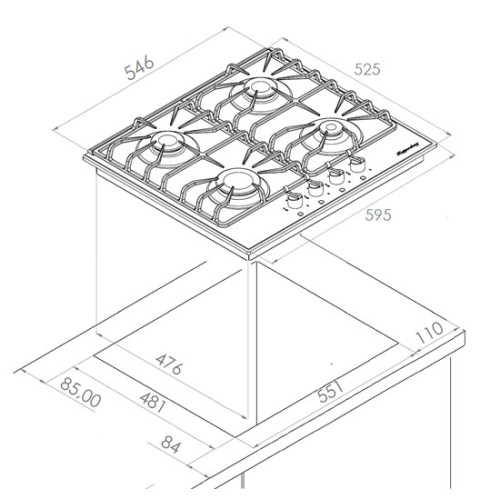 Варочная поверхность Kuppersberg FQ 602 W