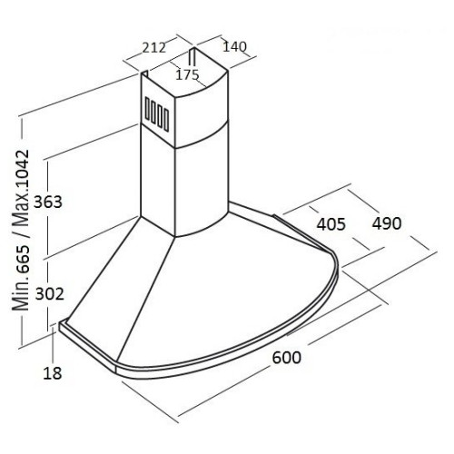 Вытяжка Kuppersberg BONA 60 W Bronze