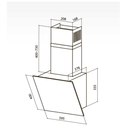 Вытяжка LEX TOUCH 600 BLACK
