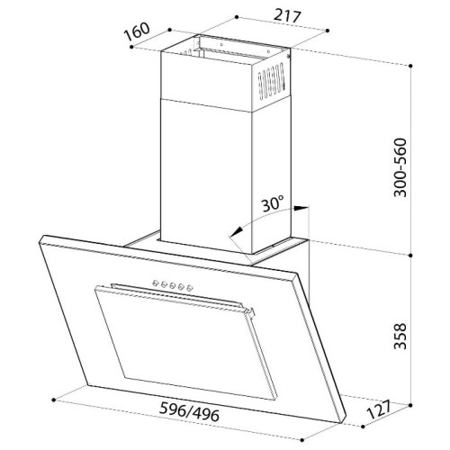 Вытяжка LEX MINI 500 IVORY