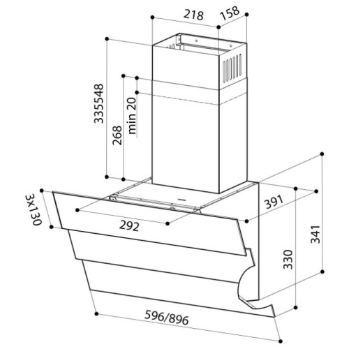 Вытяжка LEX RIO 600 IVORY