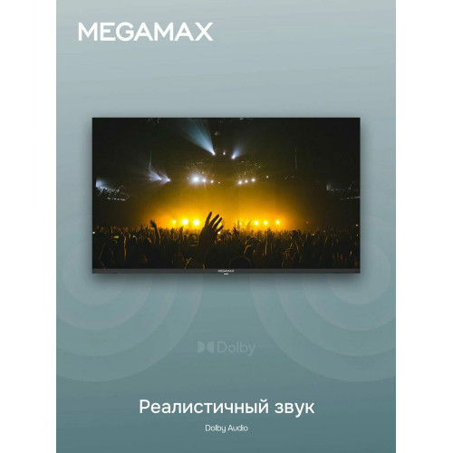 Телевизор MEGAMAX 43MG11USM черный
