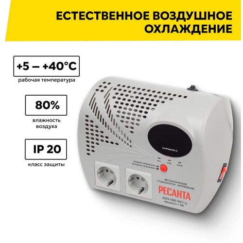 Стабилизаторы напряжения Ресанта АСН-1 000 Н2/1-Ц