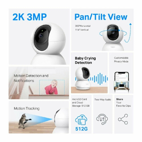 Видеокамера IP TP-Link Tapo C210 100-1000мм цветная