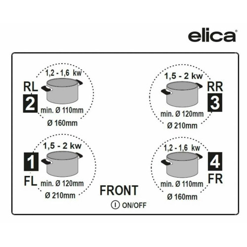 Варочная поверхность Elica Primis 604 Raw черный