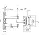 Кронштейн для телевизора Ultramounts UM968 черный 43"-105" макс.75кг настенный поворот и наклон