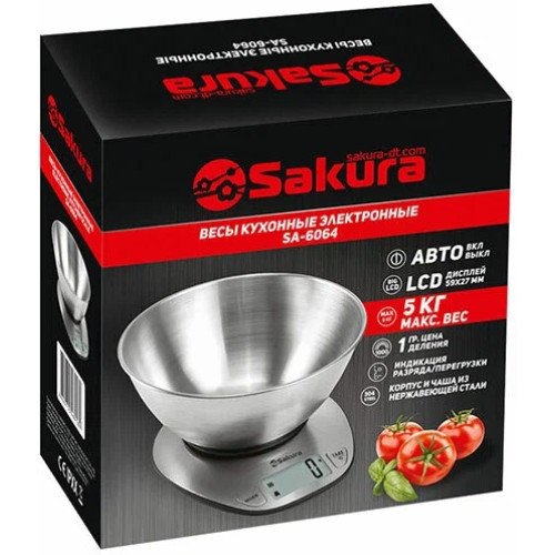 Весы кухонные Sakura SA-6064 элек нерж