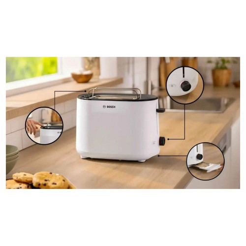 Тостер Bosch TAT2M121 белый
