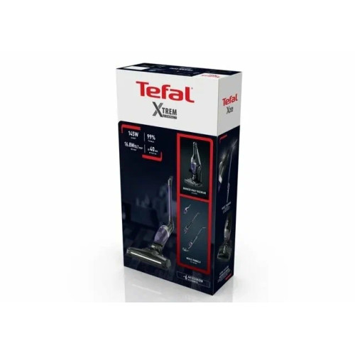 Пылесос вертикальный Tefal TY1238WO серый/фиолетовый