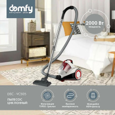 Пылесос Domfy DSC-VC505 белый/красный