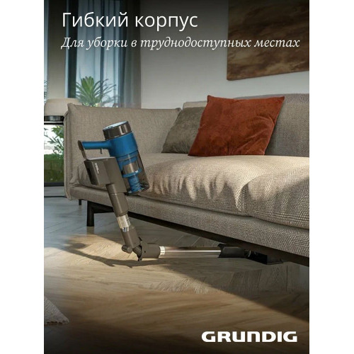 Пылесос вертикальный Grundig VCP 9330 черный/синий