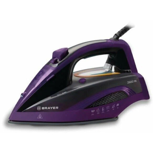 Утюг BRAYER BR4001 фиолетовый/серый