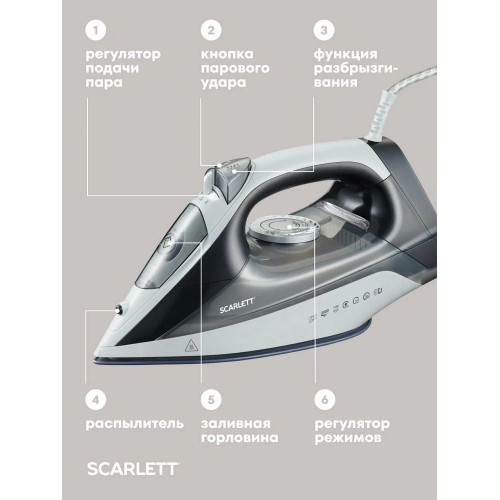 Утюг Scarlett SC-SI30K66 серый