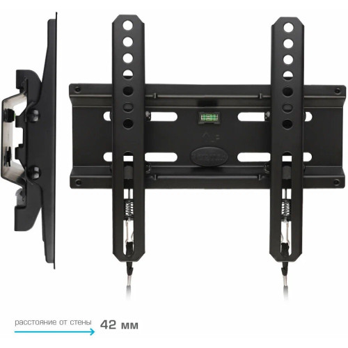 Кронштейн для телевизора Kromax FLAT-6 черный 15"-47" макс.35кг настенный наклон