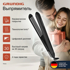 Выпрямитель для волос Grundig HS 7034 черный, 25 мм, 220 °C, 4 режима