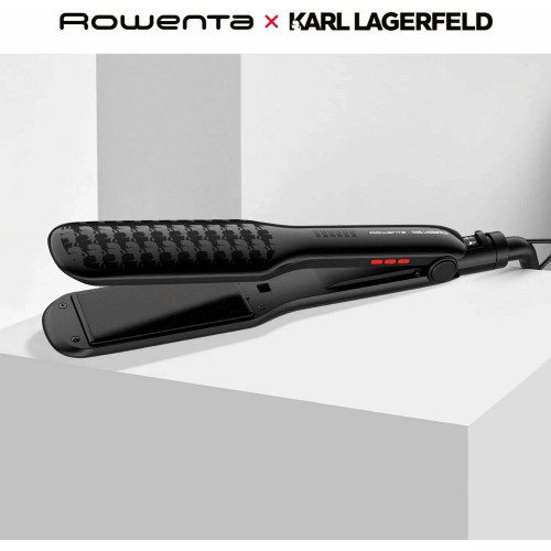 Выпрямитель для волос Rowenta Karl Lagerfeld SF411LF0 черный, 45 мм, 230 °C, 6 режимов