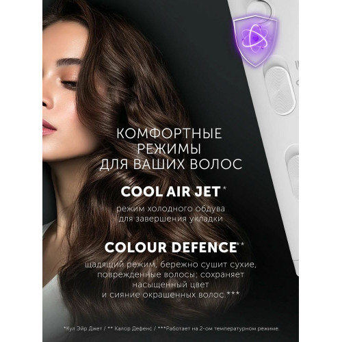 Фен Polaris PHD 2044Ti Quattro Ionic белый/серый