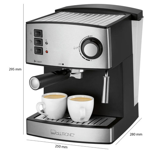 Кофемашина Clatronic ES 3643 schwarz-inox