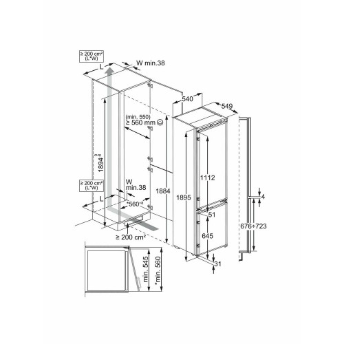 Холодильник встраиваемый ELECTROLUX E6MNCE19S