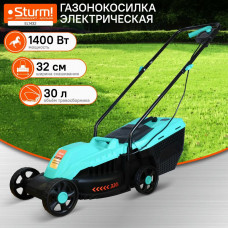 Газонокосилка электрическая Sturm EL1432, от сети, 1400 Вт