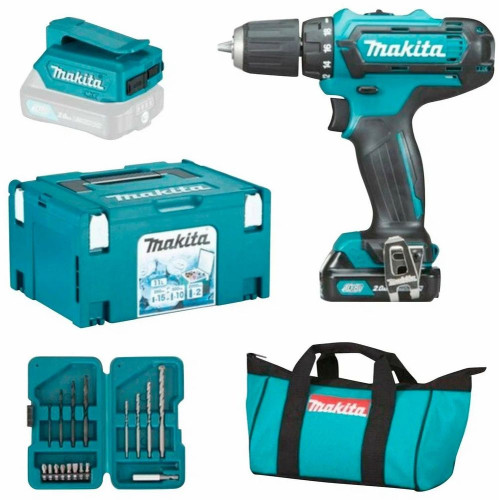 Дрель-шуруповерт Makita DF333DSAX6, 12 В, 2 Ач, 30 Нм, бесщеточный