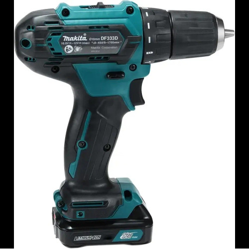Дрель-шуруповерт Makita DF333DSAX6, 12 В, 2 Ач, 30 Нм, бесщеточный