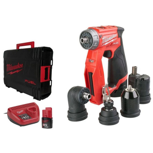 Дрель-шуруповерт Milwaukee M12 FPDXKIT-202, 12 В, 2 Ач, 37 Нм, бесщеточный, ударный