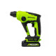 Перфоратор GreenWorks GD24SDS1K2, 24 В, 1,2 Дж, от аккумулятора
