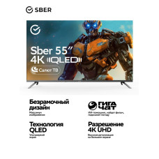Телевизор Sber SDX 55UQ6000DGA черный