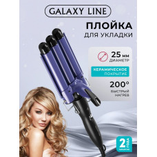 Щипцы для завивки волос Galaxy Line GL 4642 черный/фиолетовый