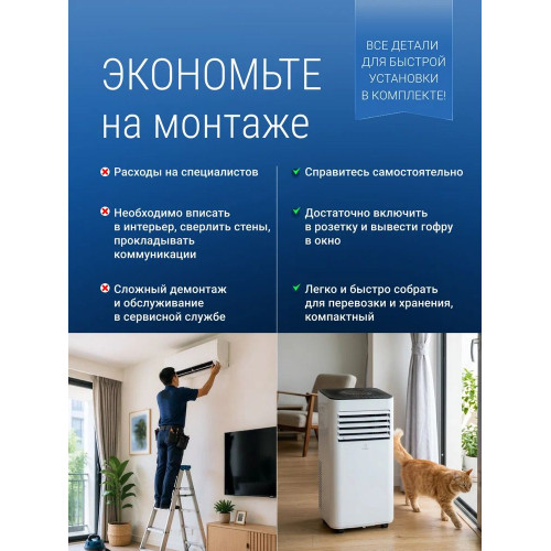 Мобильный кондиционер ECOSTAR KV-DS07CH-E