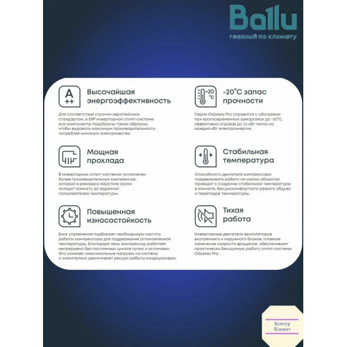 Сплит-система Ballu Odyssey Pro DC BSOI-08HN8/ERP
