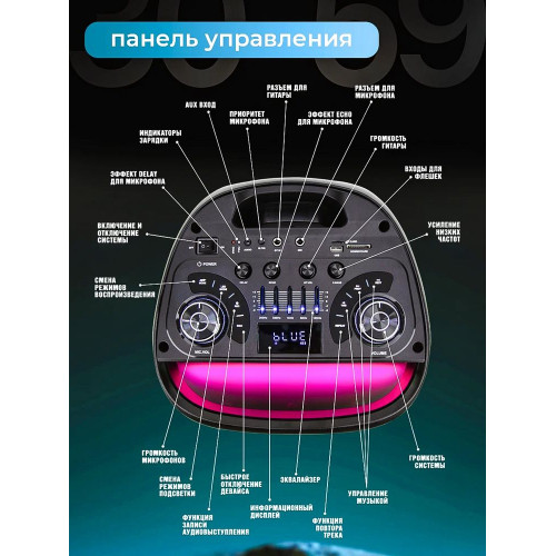 Колонка Eltronic 30-29 DANCE BOX 1000 NEW черный