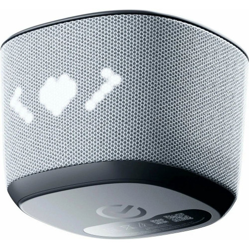 Умная колонка Sber Boom Home, 8Вт, с экраном, 1 динамик, часы, мультирум, TWS, Zigbee хаб, Wi-Fi, Bluetooth 5.0, Zigbee, Салют, серый