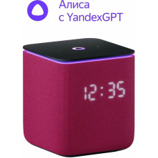Умная колонка Яндекс Станция Миди, 24Вт, с экраном, 2 динамика, Wi-Fi, BT5.0, Zigbee, Алиса, малиновый