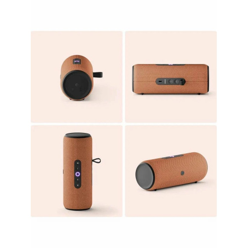 Умная колонка Яндекс Станция Стрит, 30Вт, компактная, 2 динамика, Wi-Fi, Bluetooth 5.0, Алиса, оранжевый