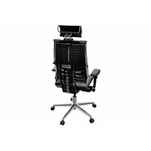 Кресло руководителя Метта Yoga 4DT B2-15D - YM93+Infinity+carbon черный сетка/кожа с подголов. крестов. алюминий хром