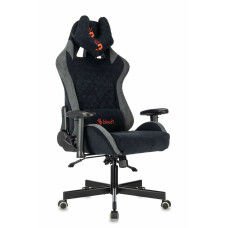 Кресло игровое эргономичное A4Tech BLOODY GC-580 GREY серый/черный искусственная замша с подголов. крестов.