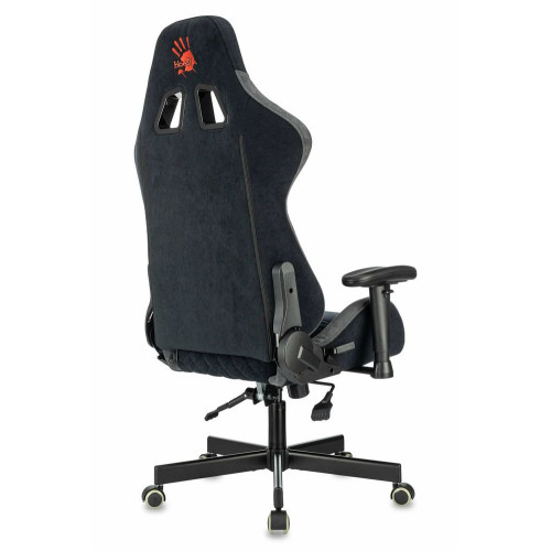 Кресло игровое эргономичное A4Tech BLOODY GC-580 BLACK черный/серый искусственная замша с подголов. крестов.