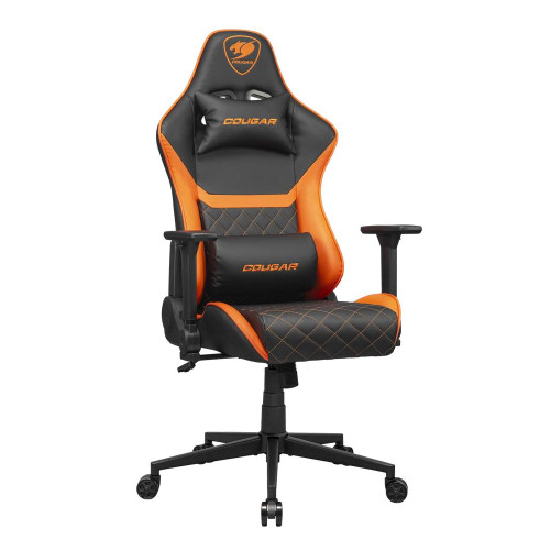 Кресло Cougar Armor One V2 чёрный, экокожа, 120 кг, регулируемые подлокотники, механизм качания