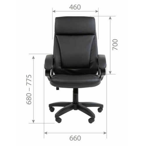 Кресло Chairman 794 LT черный, экокожа, 120 кг