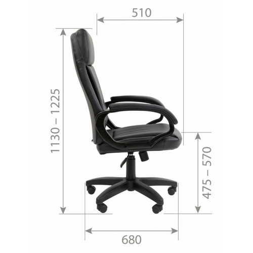 Кресло Chairman 794 LT черный, экокожа, 120 кг