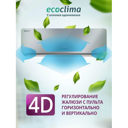 Кондиционер Ecoclima ECW/I-СH09/AAS-4R1(Silver)/EC/I-CH09/A-4R1(White) Nova line Inverter