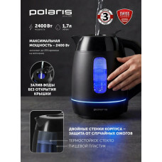 Чайник электрический Polaris PWK 0723DDW Water Way Pro Черный