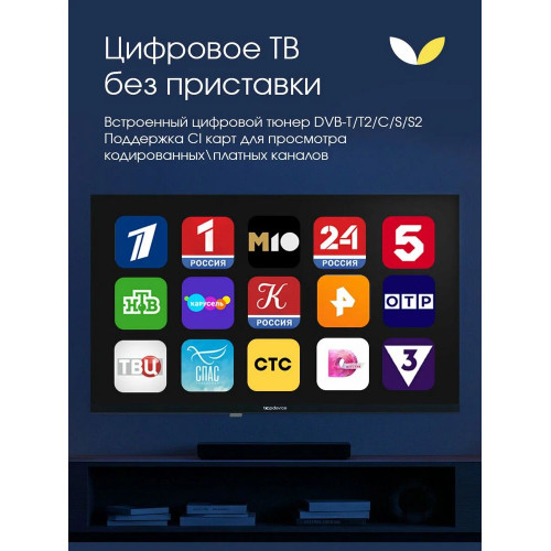 Телевизор Topdevice TDHTV24NHD_BK черный