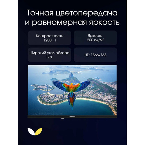 Телевизор Topdevice TDHTV24NHD_BK черный