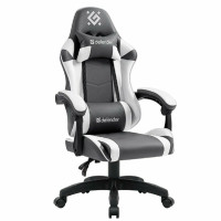 Кресло игровое Defender Fortune Серый/белый