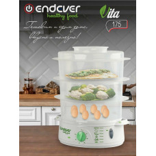 Пароварка Endever Vita-175 белый/зеленый